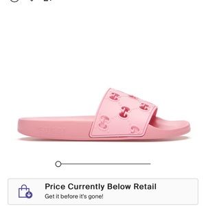 Gucci Pink Rubber Slides